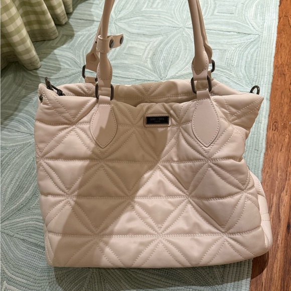 Saint + Sofia Handbags - Saint + Sofia Cream Quilted Tote Bag